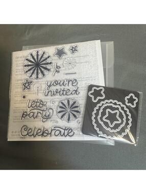 Close To My Heart Z3951 Stars and Sparklers Acrylic Thin Cut and Stamp Set